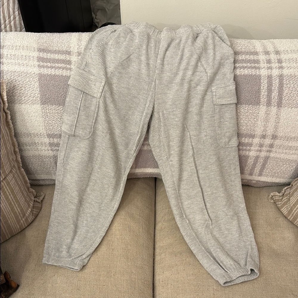 Gray Cargo Jogger Pants